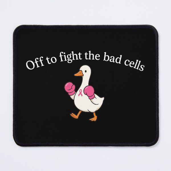 Item preview, Off To Fight The Bad Cells Breast Cancer Chemotherapy Get Well Soon Retro Duck Goose 2 designed and sold by modoodles357.
