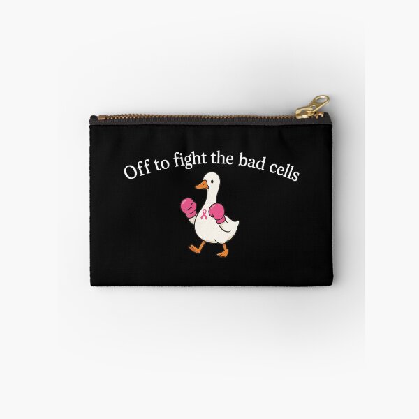 Item preview, Off To Fight The Bad Cells Breast Cancer Chemotherapy Get Well Soon Retro Duck Goose 2 designed and sold by modoodles357.