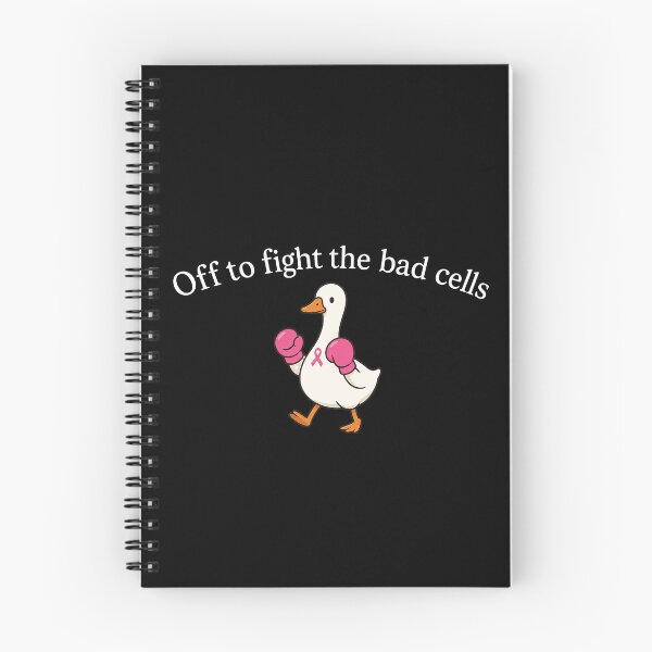 Item preview, Off To Fight The Bad Cells Breast Cancer Chemotherapy Get Well Soon Retro Duck Goose 2 designed and sold by modoodles357.