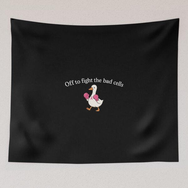 Item preview, Off To Fight The Bad Cells Breast Cancer Chemotherapy Get Well Soon Retro Duck Goose 2 designed and sold by modoodles357.