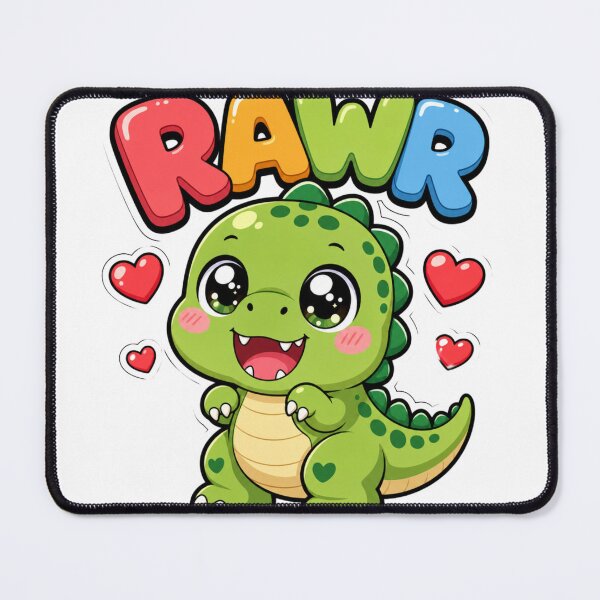 Item preview, Rawr Cute Kawaii Dinosaur T-Rex Saying designed and sold by BoosterShop.
