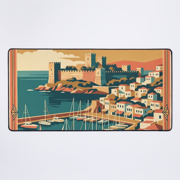 Item preview, Bodrum Turkey Vintage Travel Poster designed and sold by Bomax121.