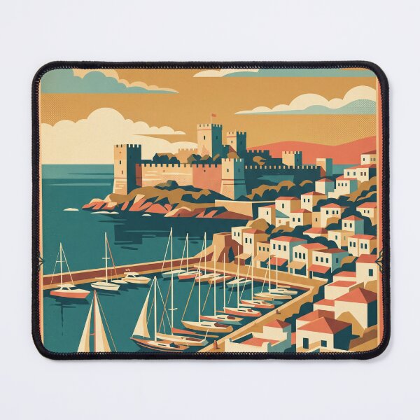 Item preview, Bodrum Turkey Vintage Travel Poster designed and sold by Bomax121.