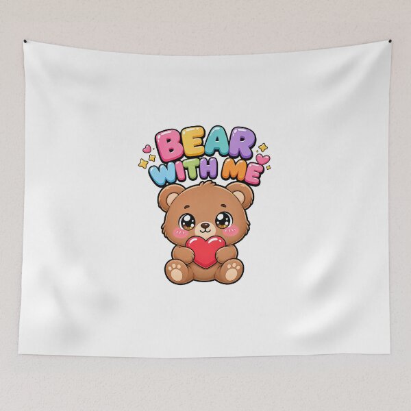 Item preview, Bear With Me Sweet Teddy Bear with Heart Saying designed and sold by BoosterShop.