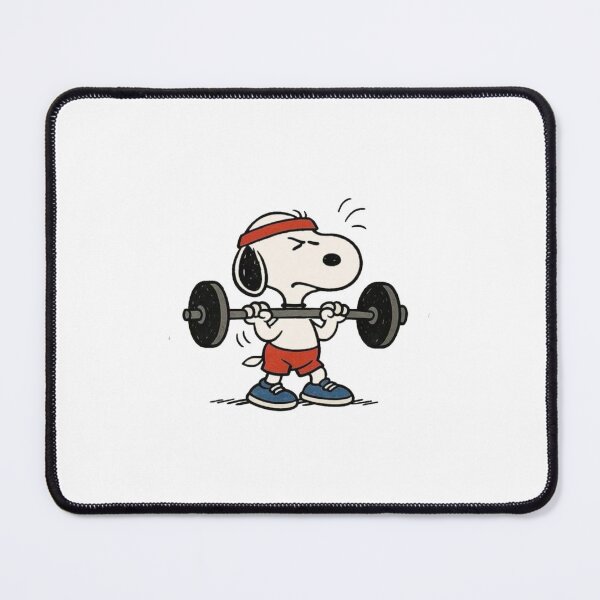 Item preview, Funny Retro Peanuts Snoopy Gym Weightlifting designed and sold by Gbriel3.
