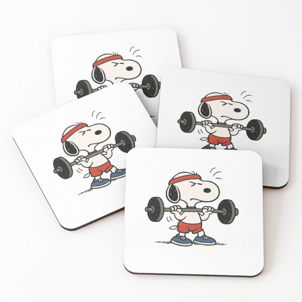 Item preview, Funny Retro Peanuts Snoopy Gym Weightlifting  designed and sold by Gbriel3.