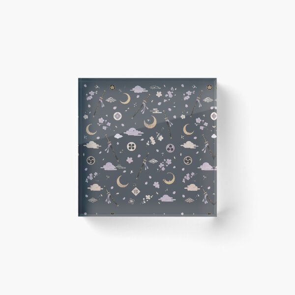 Item preview, Japanese Katana Sakura Seamless Pattern designed and sold by MoodSupplyStudio.