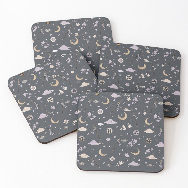 Item preview, Japanese Katana Sakura Seamless Pattern designed and sold by MoodSupplyStudio.