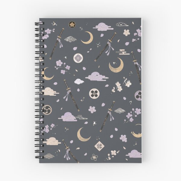 Item preview, Japanese Katana Sakura Seamless Pattern designed and sold by MoodSupplyStudio.