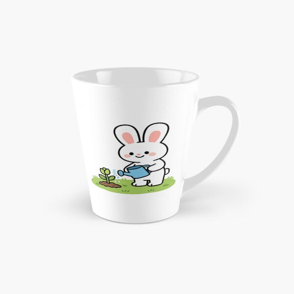 Item preview, Cute Bunny Watering Flower Plant - Kawaii Gardening Art designed and sold by ZINO WORLD.
