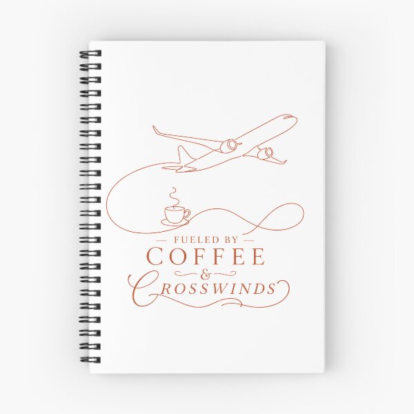Item preview, Fueled by Coffee and Crosswinds Funny Pilot Gift Minimalist Aviation Line Art designed and sold by EMaviation_.