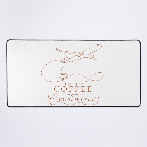 Item preview, Fueled by Coffee and Crosswinds Funny Pilot Gift Minimalist Aviation Line Art designed and sold by EMaviation_.