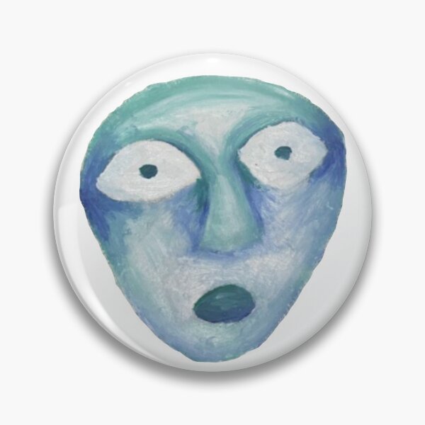 Item preview, blue guy oil painting sticker designed and sold by Earlrose.