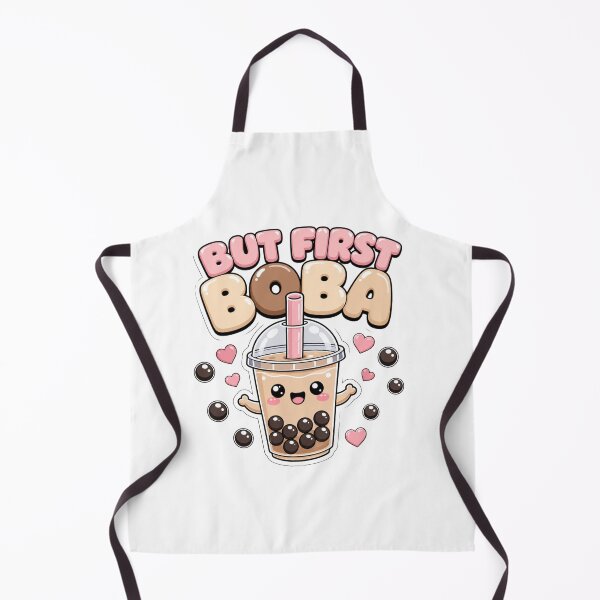Item preview, But First Boba Kawaii Bubble Tea Saying designed and sold by BoosterShop.