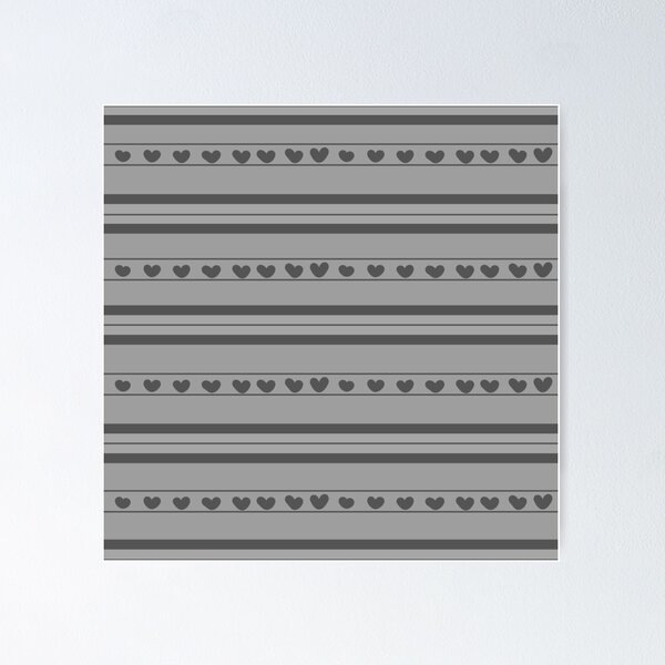 Item preview, Gray & Dark Gray Hearts in Stripes designed and sold by KSimpson838.