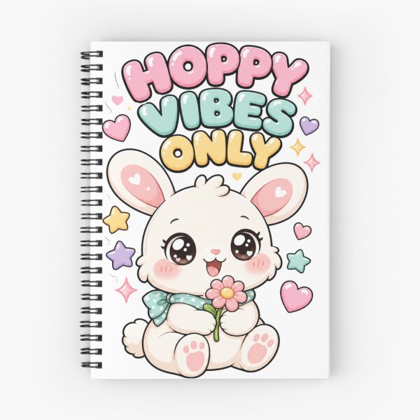 Item preview, Hoppy Vibes Only Kawaii bunny saying designed and sold by BoosterShop.