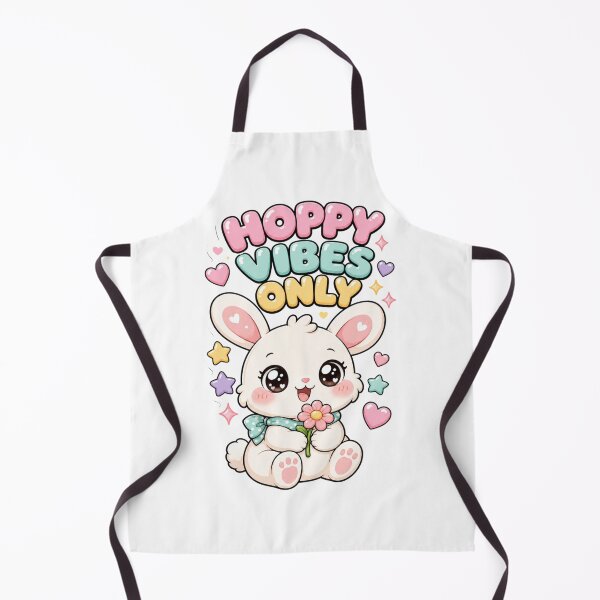 Item preview, Hoppy Vibes Only Kawaii bunny saying designed and sold by BoosterShop.