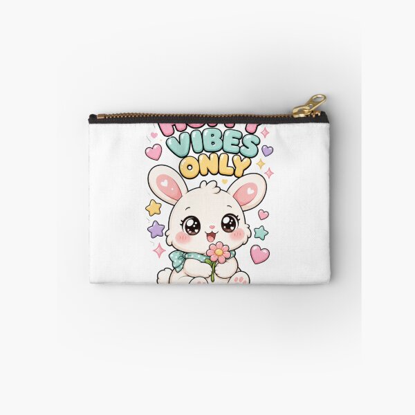 Item preview, Hoppy Vibes Only Kawaii bunny saying designed and sold by BoosterShop.