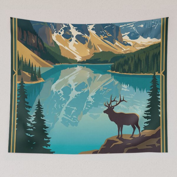 Item preview, Jasper Canada Vintage Travel Poster designed and sold by Bomax121.