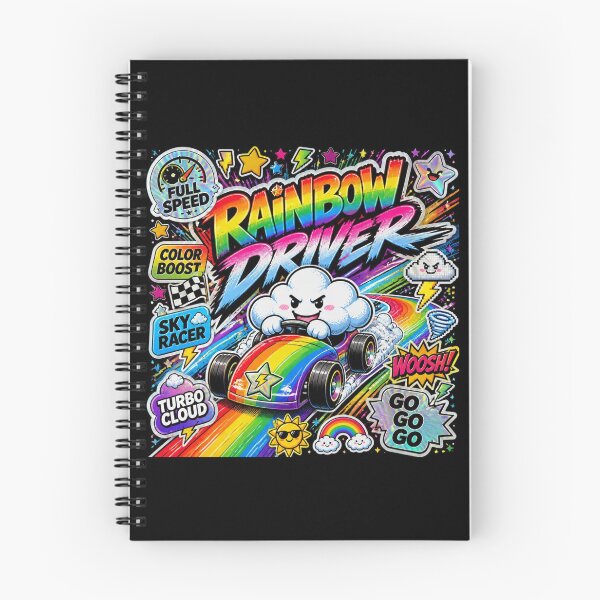 Item preview, Rainbow Driver – Neon Arcade Racing Graffiti Sticker | Colorful Gaming Vinyl Decal designed and sold by Stylestickers55.