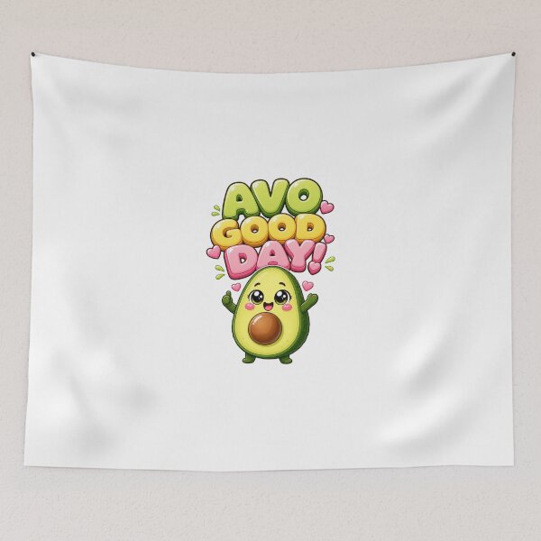 Aperçu de l'œuvre Avo Good Day Kawaii Avocado Saying créée et vendue par BoosterShop.