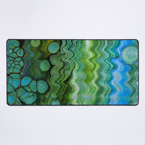Item preview, Abstract Green Blue Landscape Fluid Cell Design designed and sold by BuckaBaby.