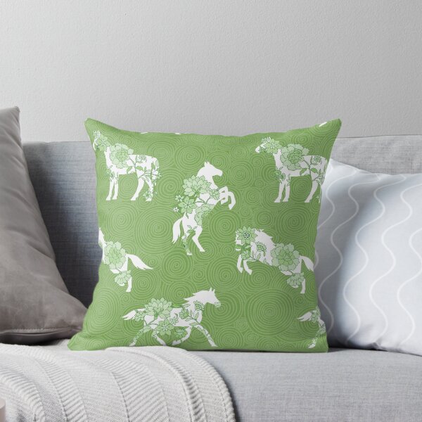 Item preview, Spring Stallion -Monochrome Spring Olive designed and sold by Fabricatemyart.