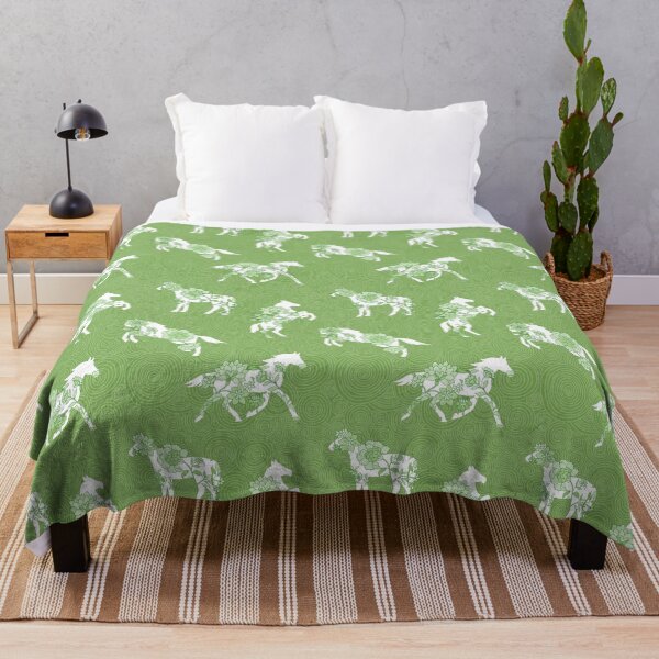 Item preview, Spring Stallion -Monochrome Spring Olive designed and sold by Fabricatemyart.