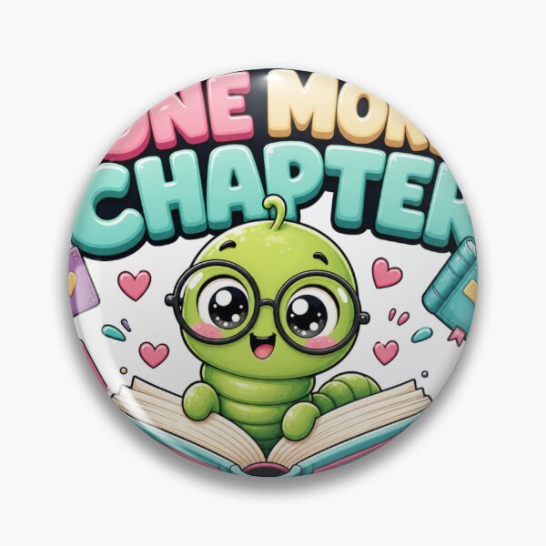 Item preview, Just One More Chapter Kawaii Bookworm Bookworm designed and sold by BoosterShop.