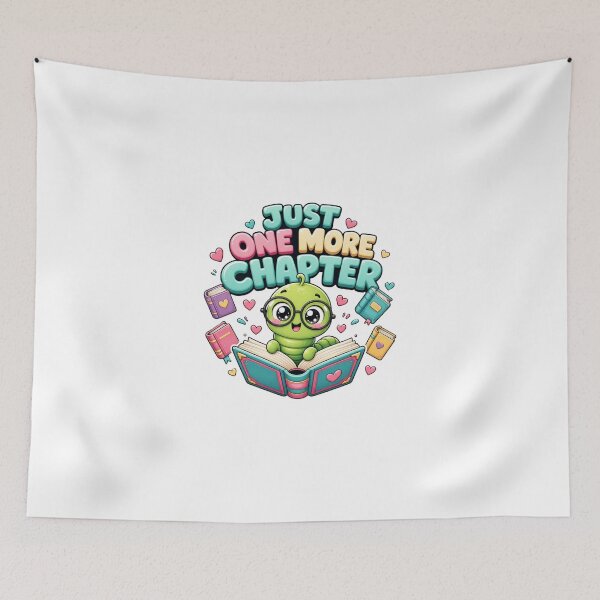 Item preview, Just One More Chapter Kawaii Bookworm Bookworm designed and sold by BoosterShop.