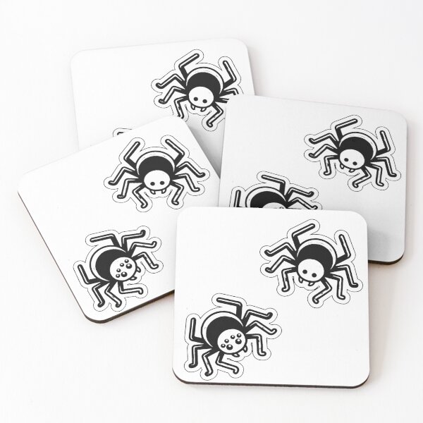 Item preview, little spiders in black and white (halloween) designed and sold by YumeKitsune.