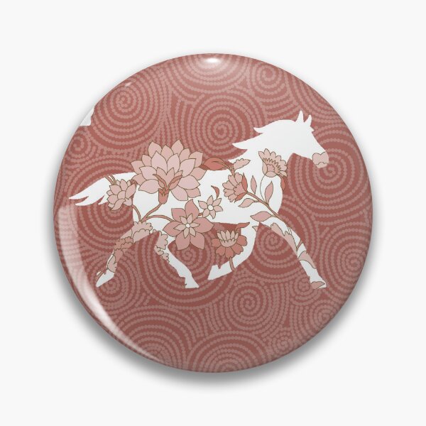 Item preview, Spring Stallion -Monochrome Rustic Rose designed and sold by Fabricatemyart.