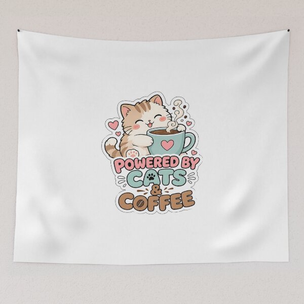 Item preview, Powered by Cats and Coffee designed and sold by BoosterShop.