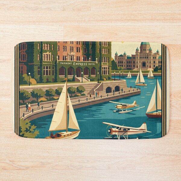 Item preview, Victoria Canada Vintage Travel Poster designed and sold by Bomax121.