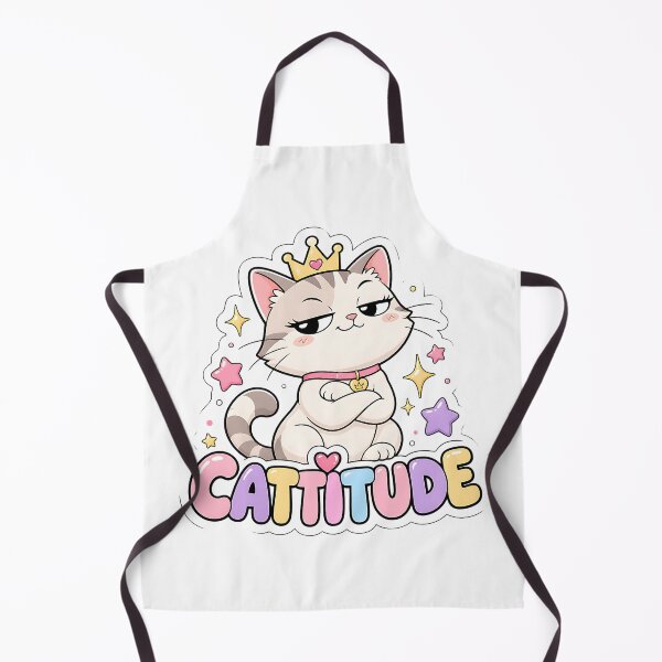 Item preview, Cattitude Cheeky Kawaii Cat with Crown designed and sold by BoosterShop.