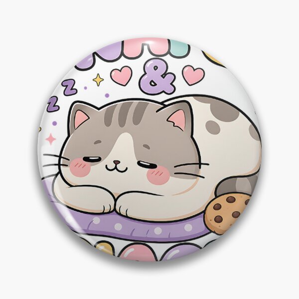 Artikelvorschau, Naps and Snacks Faule Kawaii Katze Spruch entworfen und verkauft von BoosterShop.