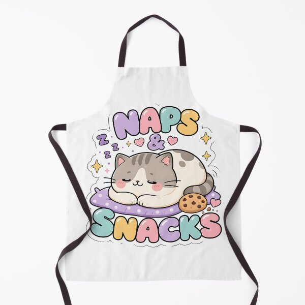 Item preview, Naps and Snacks Lazy Kawaii Cat Saying designed and sold by BoosterShop.