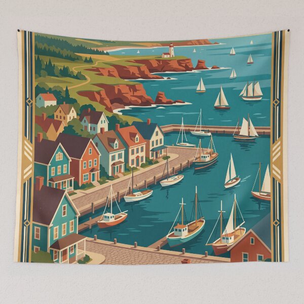 Item preview, Charlottetown Canada Vintage Travel Poster designed and sold by Bomax121.