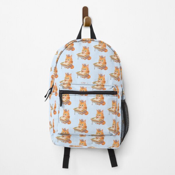 Item preview, Cute Ginger Cat Studying at School with Mouse Back to School Sticker designed and sold by OksArtStudio.