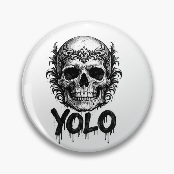Item preview, Gothic Urban Skull YOLO Graffiti Streetwear Design designed and sold by podpalacz1993.