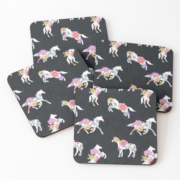 Item preview, Spring Stallion -Black Multi designed and sold by Fabricatemyart.