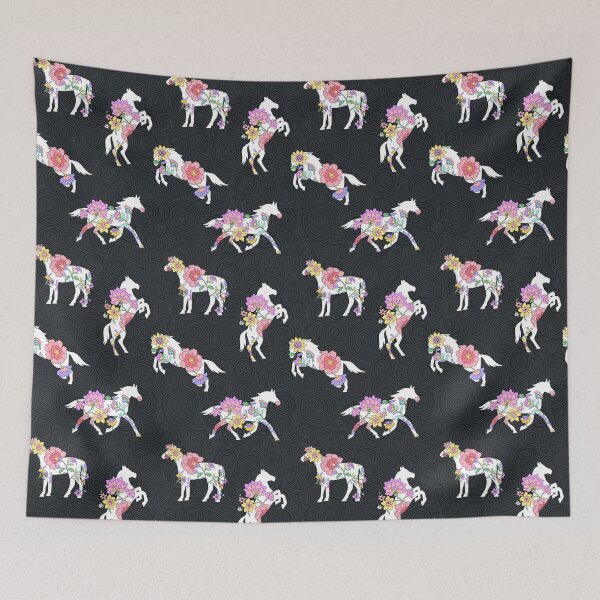 Item preview, Spring Stallion -Black Multi designed and sold by Fabricatemyart.
