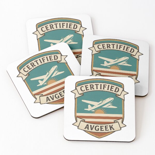 Item preview, Certified Avgeek Retro Aviation Badge Crest Funny Pilot Gift Plane Lover Design designed and sold by EMaviation_.