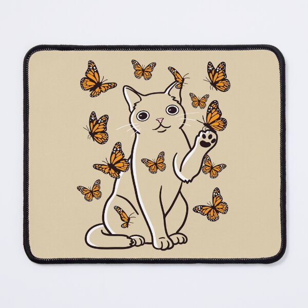 Item preview, Cat and Butterflies designed and sold by Wlaurence.