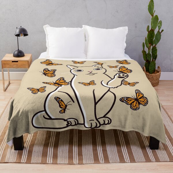 Item preview, Cat and Butterflies designed and sold by Wlaurence.
