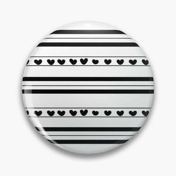 Item preview, White & Black Hearts in Stripes designed and sold by KSimpson838.