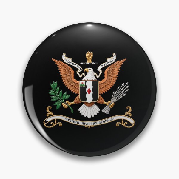 Item preview, 60th Infantry Regiment  COA with Eagle without Text - 3D - Enhanced X 300 designed and sold by Military Insignia Products.