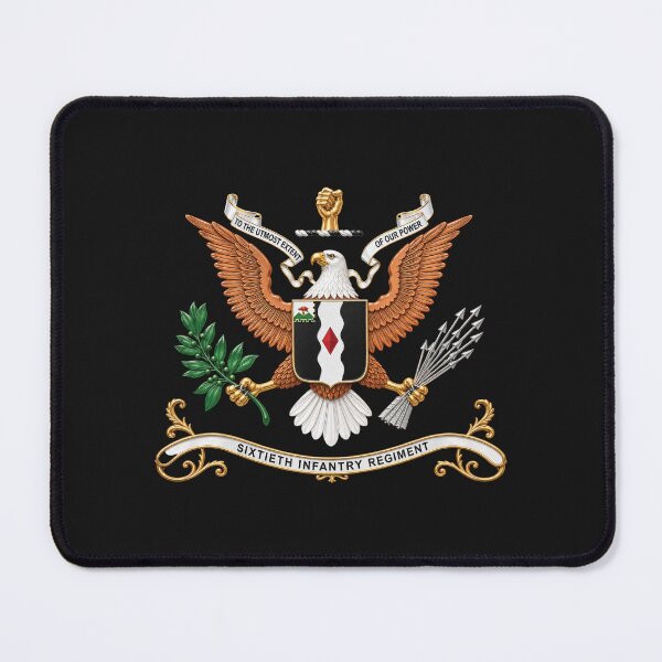 Item preview, 60th Infantry Regiment COA with Eagle without Text - 3D - Enhanced X 300 designed and sold by Military Insignia Products.