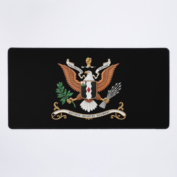 Item preview, 60th Infantry Regiment COA with Eagle without Text - 3D - Enhanced X 300 designed and sold by Military Insignia Products.