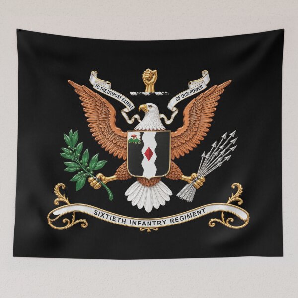 Item preview, 60th Infantry Regiment  COA with Eagle without Text - 3D - Enhanced X 300 designed and sold by Military Insignia Products.